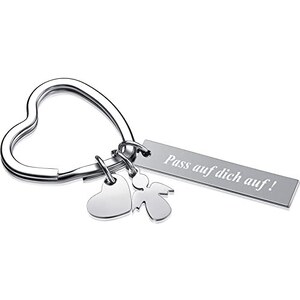 LOLANIUT Portachiavi con angelo custode con cuore, argento angelo custode, portachiavi con simbolo dell'amore e della protezione, angelo guardiano per donne, amiche, famiglia, compagni di classe LOLANIUT Portachiavi con angelo custode con cuore, argento angelo custode, portachiavi con simbolo dell'amore e della protezione, angelo guardiano per donne, amiche, famiglia, compagni di classe