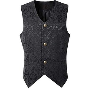 Beokeuioe Gilet De Costume Médiéval Jacquard Pour Homme, Gilet De Costume Pour Mariage, Noël, Fête, Gilet Festif élégant Sans Manches, Gilet Pour Beokeuioe Gilet De Costume Médiéval Jacquard Pour Homme, Gilet De Costume Pour Mariage, Noël, Fête, Gilet Festif élégant Sans Manches, Gilet Pour