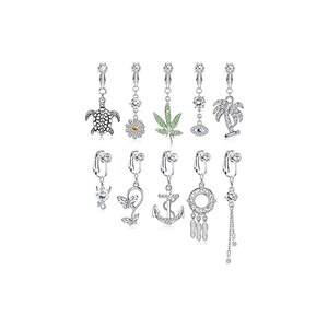 Set 4 Piercing Ombelico Finti - Anelli Decorativi 16G 10mm In Acciaio Inox, Perfetti Per Ogni Occasione - Foto 7