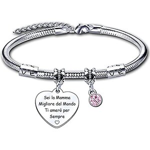 Personalizzato 1-12 pietre di nasca della famiglia Bracciale elastico di perline Compleanno Regalo per la festa della mamma per la donna Mamma - CALLIE