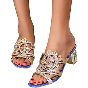 Sandali Estivi Donna Con Zeppa – Comodi E Leggeri, Suola TPR Antiscivolo, Colore Nero, Taglia 41