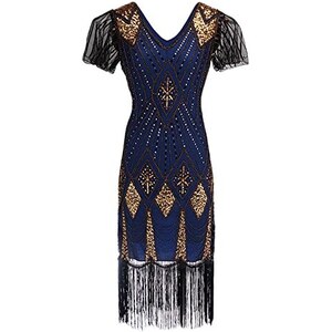 Abito Da Sera Lungo Con Paillettes E Balze - Elegante Per Matrimoni E Feste - Donna - Foto 10