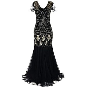 Abito Da Flapper Gatsby Anni '20 Con Set Di Accessori Anni '20