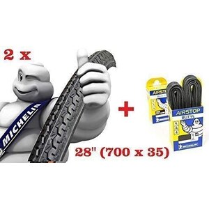 Kit 2 Pneus Kenda 700 X 35 28 5/8 3/8 + 2 Chambres À Air Vélo Citybike