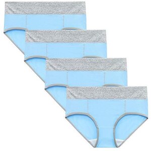 Confezione da 2 slip a vita alta in cotone a righe donna variante 1 A0DGS00 | Petit Bateau