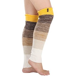 3 Paia Scaldamuscoli Donna – Modelli Alti Al Ginocchio In Maglia, Elastici E Comodi, Adatti Per Stivali, Autunno E Inverno (Nero, Grigio, Bianco)