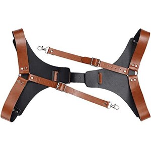 Bretelle In Pelle Marrone Per Uomo Con 4 Clip Metalliche – Design Y-Back Regolabile, Vintage, Per Matrimonio E Occasioni Speciali