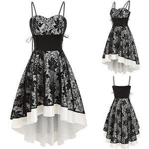 Abito Vintage Anni '50 A Pois Manica Corta – Scollo Quadrato, Vita Impero, Cintura Inclusa – Linea A Per Cocktail, Matrimoni E Ufficio (Taglie S-XXL) - 4