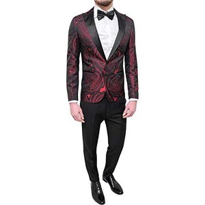 Abito Completo Uomo Elegante - Smoking Sartoriale Per Cerimonie, Taglia Slim Fit - Foto 9
