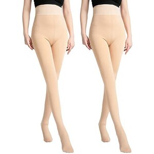 Collant Termici Invernali Donna - Fodera In Pile, Elastici, Neri Lucidi, Super Caldi E Modellanti