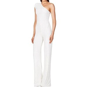 LZPCarra Tuta da donna elegante con glitter – Tuta senza maniche da ...