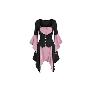 ZHIYU Costume rinascimentale da donna, abito medievale, costume