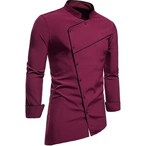 Camicia Henley A Manica Lunga Uomo - 100% Cotone Vestibilità Regular Taglie Forti - Foto 14