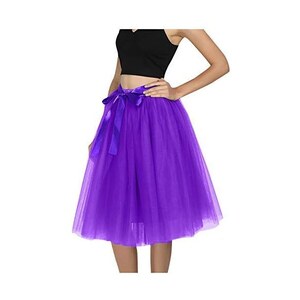 2018 Estate Lunga Gonna In Tulle Elastico In Va A Pieghe Midi Gonna - Foto 5