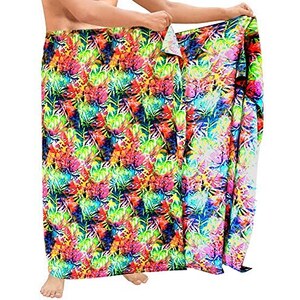 LA LEELA Donna Costume da Bagno Bikini da Coprire Maxi Sarong Fienile