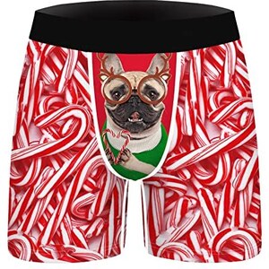 OVLAJ Slip Uomo 3 Pezzi Mutande Stampate Da Cartone Animato Da Uomo Mutande Setose Morbide-05,4XL - Foto 5