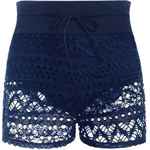 Pantaloncini Da Bagno Donna Vita Alta SherryDC - Costume Intero A Vita Alta Con Coulisse E Taglio A V - Comodi E Modellanti