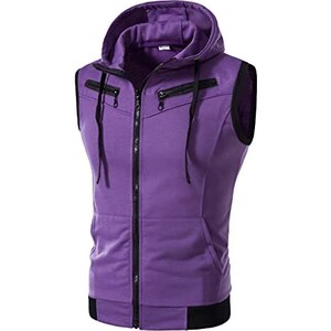 Gilet Uomo Senza Maniche Con Cappuccio - Jueshanzj, Grigio, Taglia Asia XXL (Europea XL)