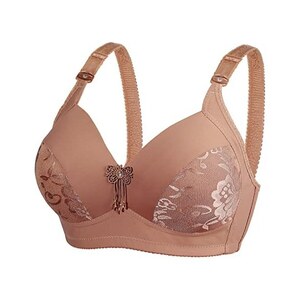 Reggiseno Senza Cuciture Push Up Scollo A V Con Bordi Ondulati - Bralette Morbida Imbottita Invisible, Con Supporto A Strisce Gel W