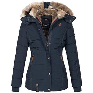 MARIKOO Giacca Invernale Donna N071 – Leggera, Trapuntata, Colletto Alto Con Zip, Tasca Interna, Taglie S-3XL, 14 Colori