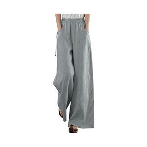 Pantaloni Larghi In Mussola Di Cotone Donna – Taglia Unica – Elastico In Vita – 10 Colori Disponibili - Foto 2