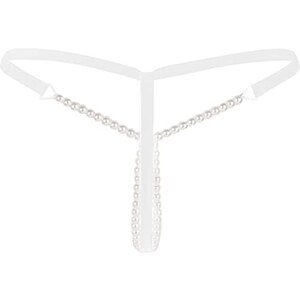 Perizoma G-string Effetto Metallizzato Nero Lucido - Donna, Taglie 12-18 (L), Nuovo Con Etichette