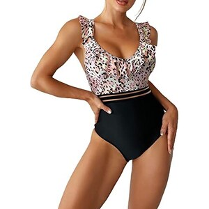 Scollo A V Costume Da Bagno Maternity CUPSHE Volant