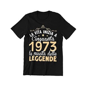 Fashwork T-Shirt Uomo Compleanno 1977 - 48 Anni Di Splendore - Maglietta Divertente 100% Cotone