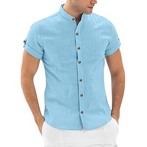 Cromoncent Camicia Uomo Maniche Corte A Quadri Buffalo - Modello Bianco E Nero - Cotone Morbido - Taglia L - 3