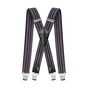 Bretelle Da Uomo Top Tie A Y Sottili 1,5 Cm – Regolabili Con Clip, Look Urbano (Nero, Bianco, Rosso)