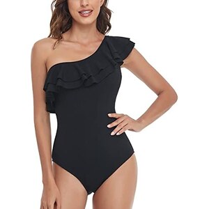 Costume Da Bagno Donna Limeeke Monospalla - Bikini Giallo Taglio Alto