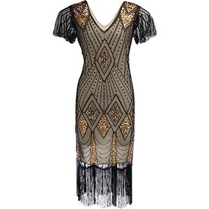 Anni Ruggenti Anni 1920 ini Vestito Abito Flapper Abito da cocktail Senza aniche Il grande Gatsby