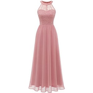 Loalirando Abito da Sera Vintage Donna Vestito in Pizzo Elegante Donna