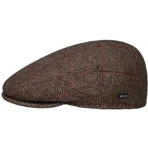 Coppola Uomo LIERYS In Lana A Spina Di Pesce - Con Visiera E Fodera, Made In Italy, Per Autunno/Inverno