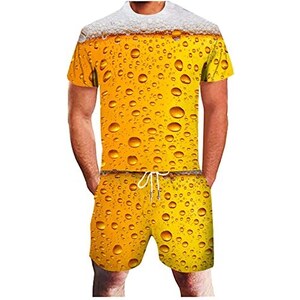 T-shirt Estiva Da Uomo Taglia Ampia 100% Cotone Con Stampa - Foto 10