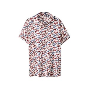 J.Ver Camicia Hawaiana Uomo Maniche Corte, Stampa Fenicottero, Tessuto Leggero In Cotone E Poliestere, Vestibilità Casual, Taglie Forti Fino A 6XL, Colore Bianco