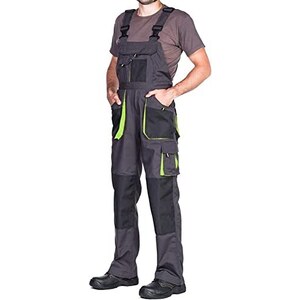 Salopette e Tutore Salopette Heavy Duty Lavoro Pantaloni Salopette Ginocchio Tasche Multi Pocket