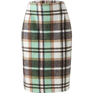 Vita Alta Gonna di Lana Donne New Mid Plaid A-Line Ombrello Gonna per Autunno Inverno Gonne
