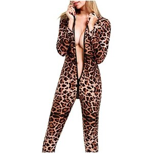 Tuta In Pizzo Leopardato Donna - Body Intero, Costume Da Gatto, Schiena Scoperta - Foto 7