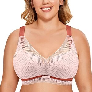 32-54C-J Plus Size Bra Full Coverage Underwire Wide Strap Soft Cup Support Panel - Foto 8