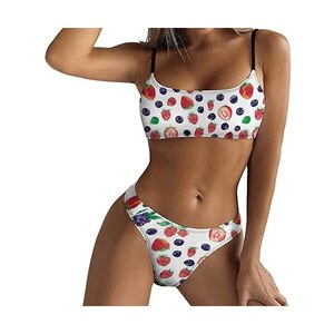 Blooming Jelly Bikini A Vita Alta Con Controllo Della Pancia – Costume Metallico, Schiena Incrociata, Taglie Dalla S Alla XL - 3
