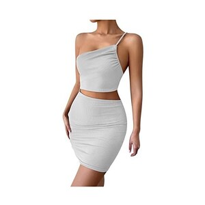 Floerns Canotta da donna in pelle sintetica senza maniche con allacciatura al collo e schiena scoperta, nero, XS