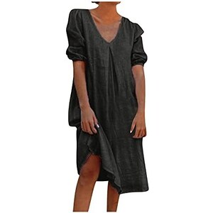 Hilor Costume Intero Donna Monokini Scollo A V, Controllo Pancia, Nero, Taglia 50, Con Fodera In Rete