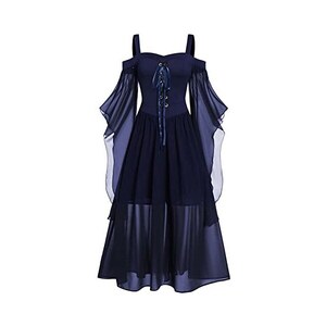 Abito Floreale Vittoriano Scarlet Darkness - Con Corsetto E Spalline, Tessuto Poliestere Elastan, Taglie Donna - Foto 1