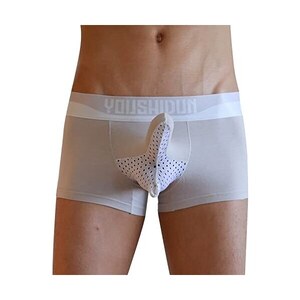 ROLAQDK Costume Uomo Boxer Mutande Uomo Cotone Canotto In Ottone Biancheria Intima Sexy Da Uomo Slip In Tinta Unita Perizoma In Pizzo Che Migliorano Le Mutande A Marsupio Bianco Xl 122327200 - Foto 12
