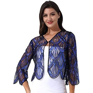 Coprispalle In Pizzo A Rete Donna Y2K Estivo: Maniche A Fiocchi, Viola, Taglia Unica, Cardigan Leggero
