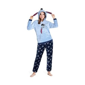 RITOSTA Pigiama Donna Invernale Felpato Pigiama Invernale in Pile Morbido Pigiami Stitch Lungo Pigiama Natalizio Tuta Termica Due Pezzi Donna con Felpa Pile di Cerniera,Pantalone (Arancione Rosa,L
