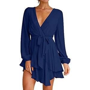 Kaximil Mini Abito Corto In Rete: Sexy, Aderente, Maniche Lunghe Con Scollo Quadrato E Spacco - Perfetto Per Serate In Discoteca - 3