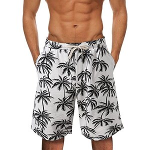 Costume Da Bagno Uomo Con Pantaloncini Asciugatura Rapida - Vita Regolabile Con Coulisse, Tasche Con Velcro E Cerniera