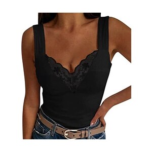 GORGLITTER Canottiera Corta Donna 2 In 1 Con Inserti In Rete – Crop Top Sportivo Estivo
